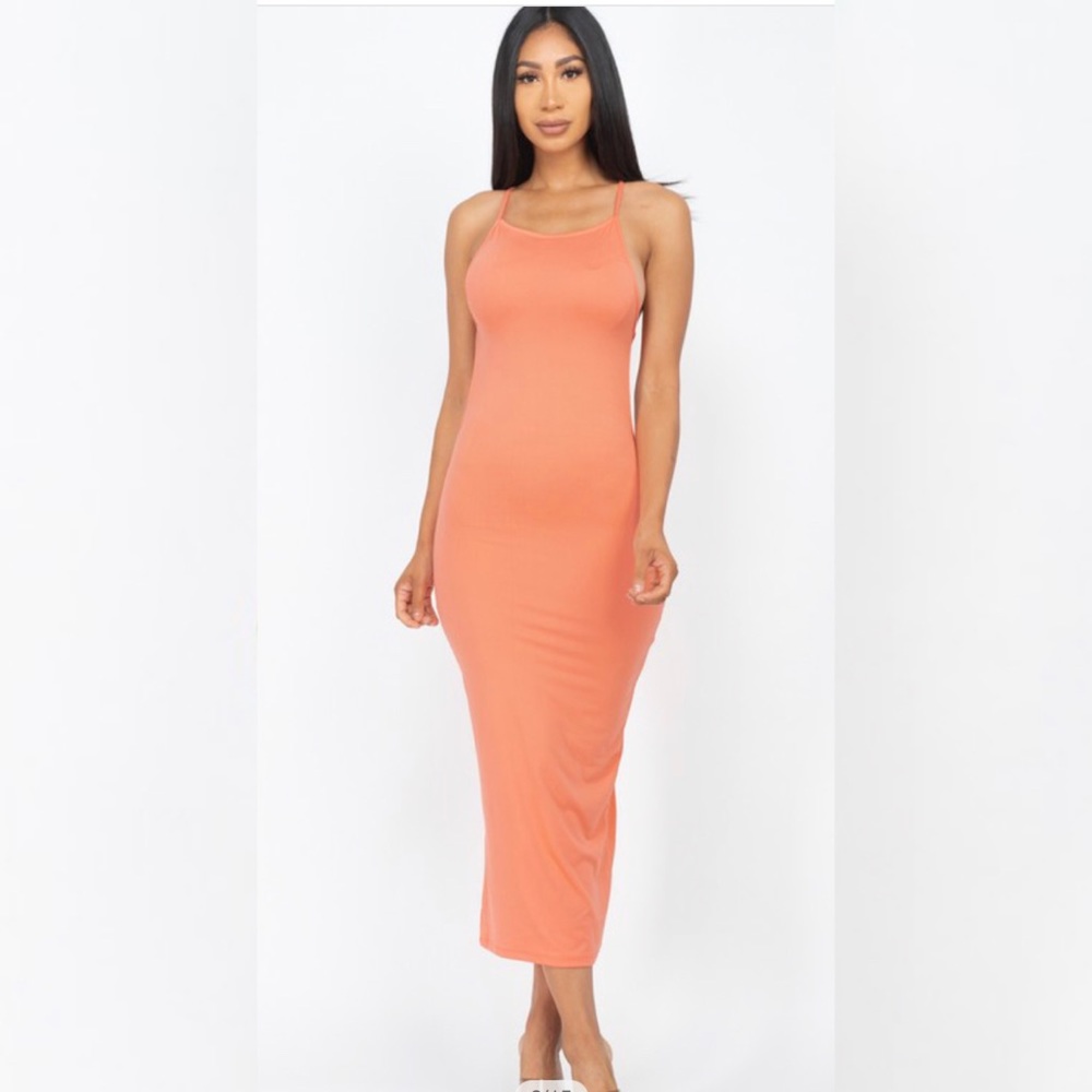 Got Your Attention Maxi Dress- Pink Flamingo